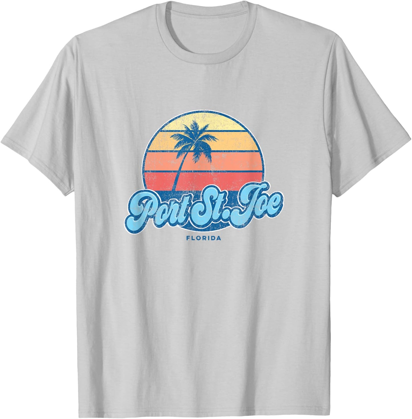 Vintage Port St. Joe Florida FL Classic 70s Retro Surfer T-Shirt - T-Shirt | Ash