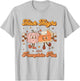 Thick Thighs & Pumpkin Pies Funny Retro Groovy Thanksgiving T-Shirt - T-Shirt | Ash