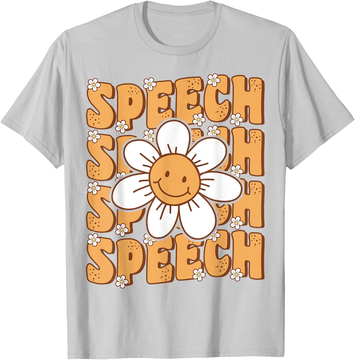 Groovy Retro Speech Language Pathologist Speech Therapist T-Shirt - T-Shirt | Ash
