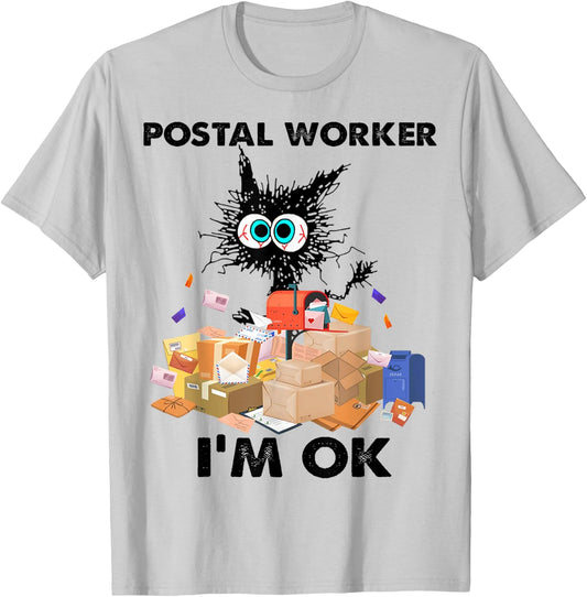 Cat Postal Worker I'm OK Women T-Shirt - T-Shirt | Ash