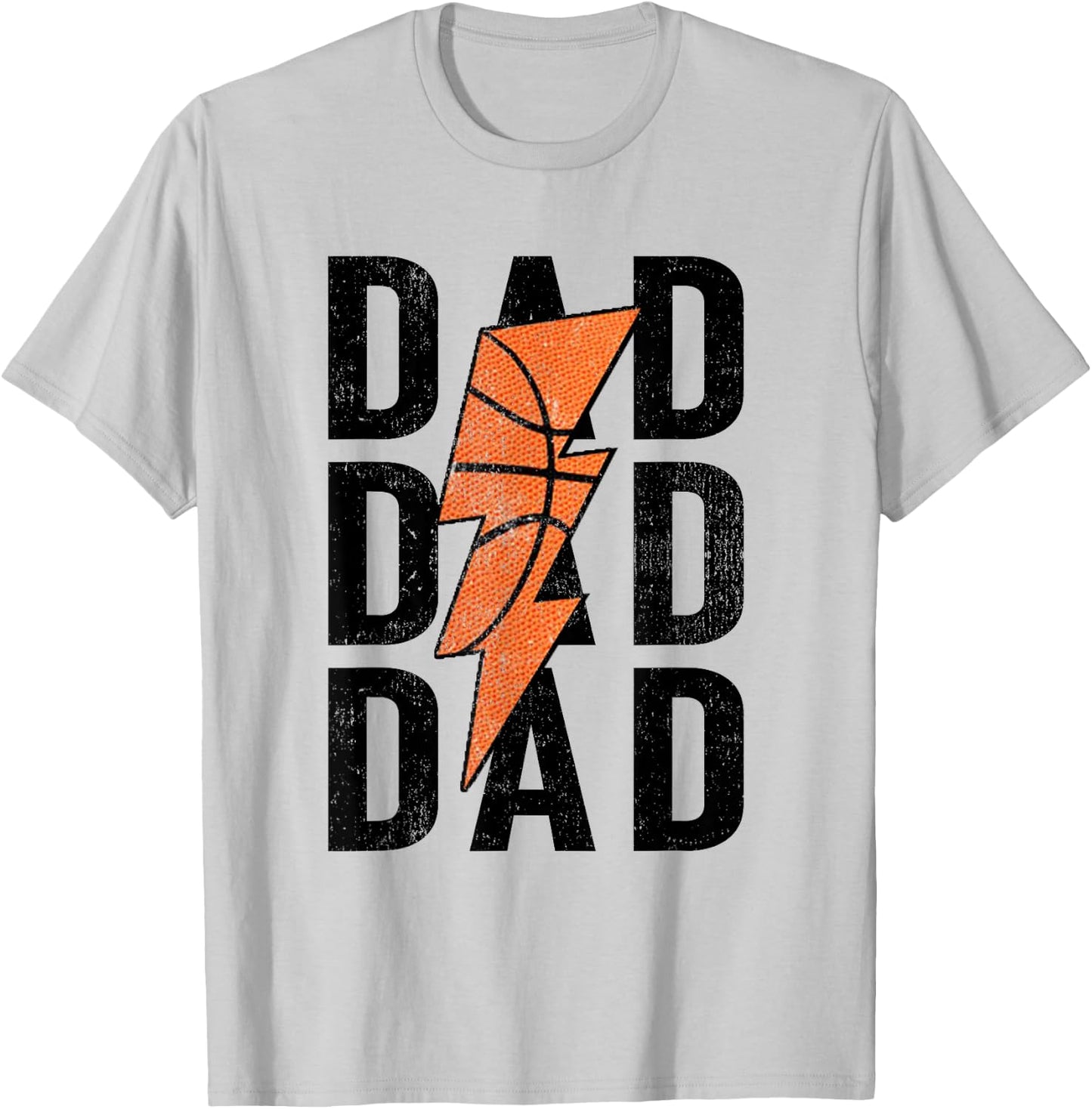 Daddy Basketball Lightning Basketball Dad Gifts Father's Day T-Shirt - T-Shirt | Ash