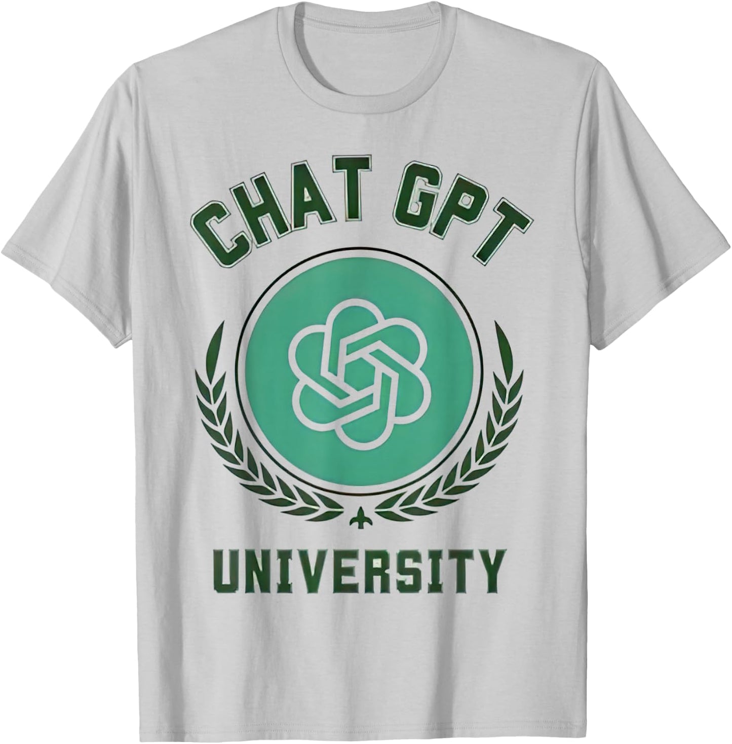 University of Chat Gpt T-Shirt - T-Shirt | Ash