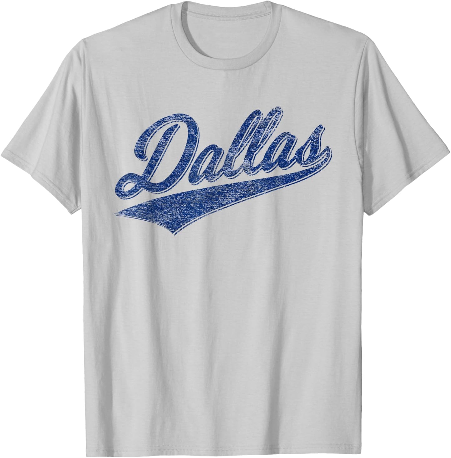 Dallas Texas Varsity Script Classic Sports Jersey Style T-Shirt - T-Shirt | Ash