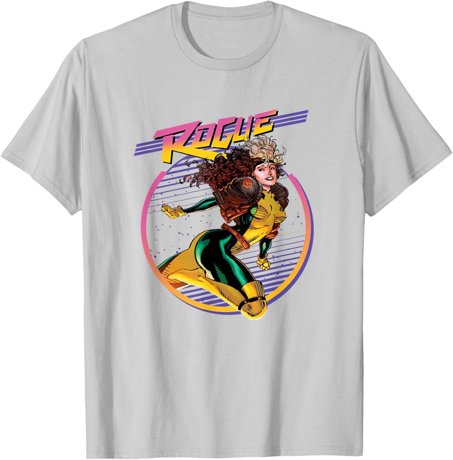 Marvel X-Men Rogue Sassy Neon Solo Portrait T-Shirt - T-Shirt | Ash