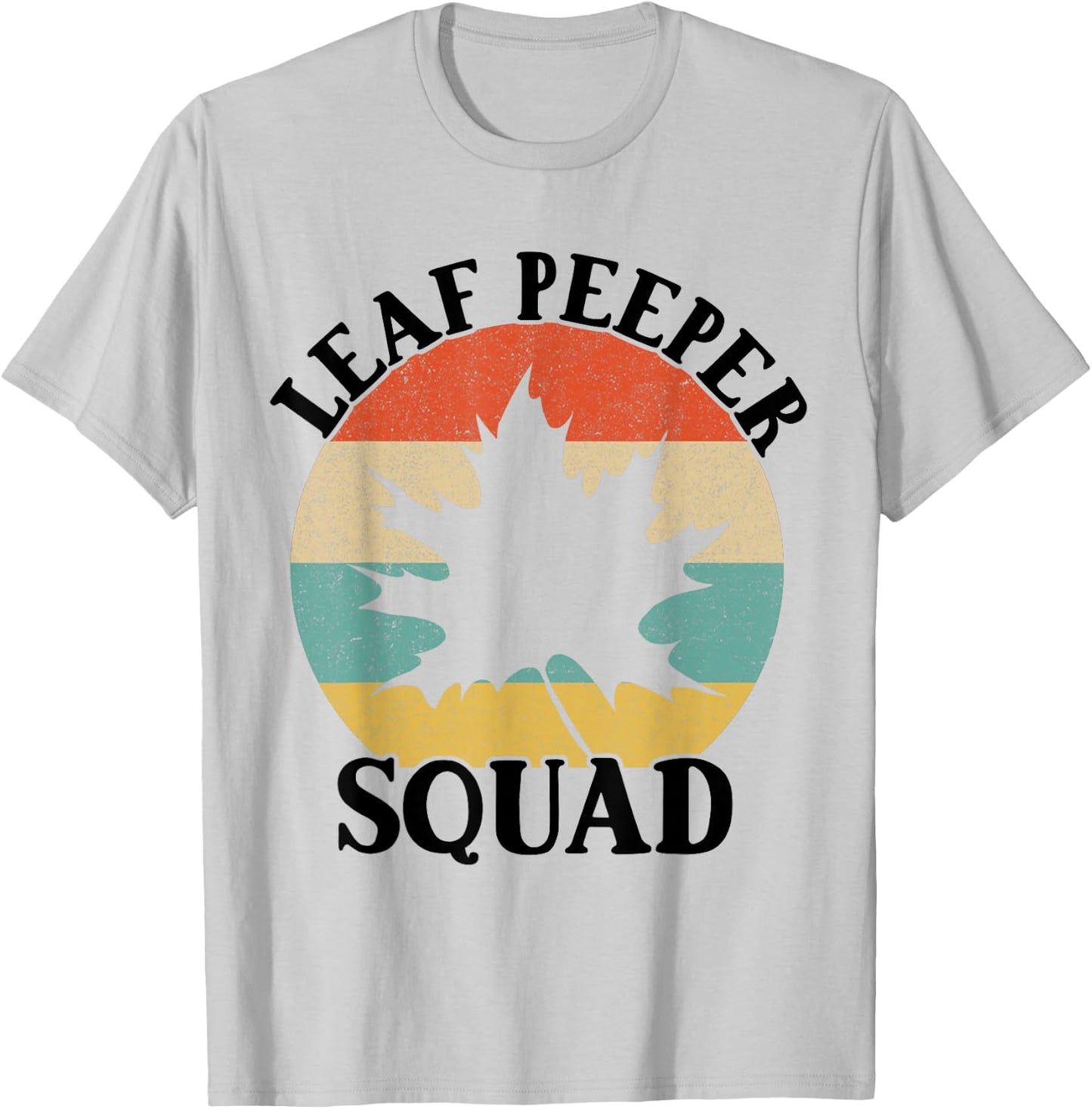 Leaf Peeper Squad Retro Autumn Peeping Fall Season Leaves T-Shirt - T-Shirt | Ash