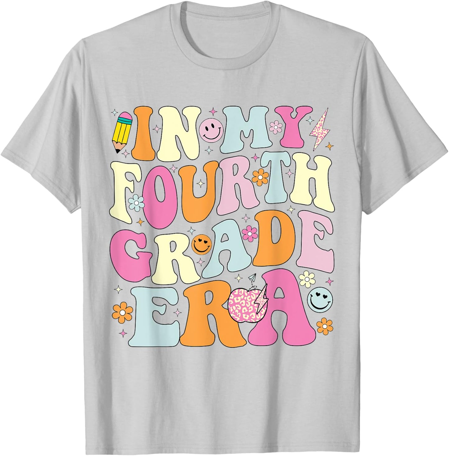 In My Fourth Grade Era 4th Grade Girl Teacher Back to School T-Shirt - T-Shirt | Ash