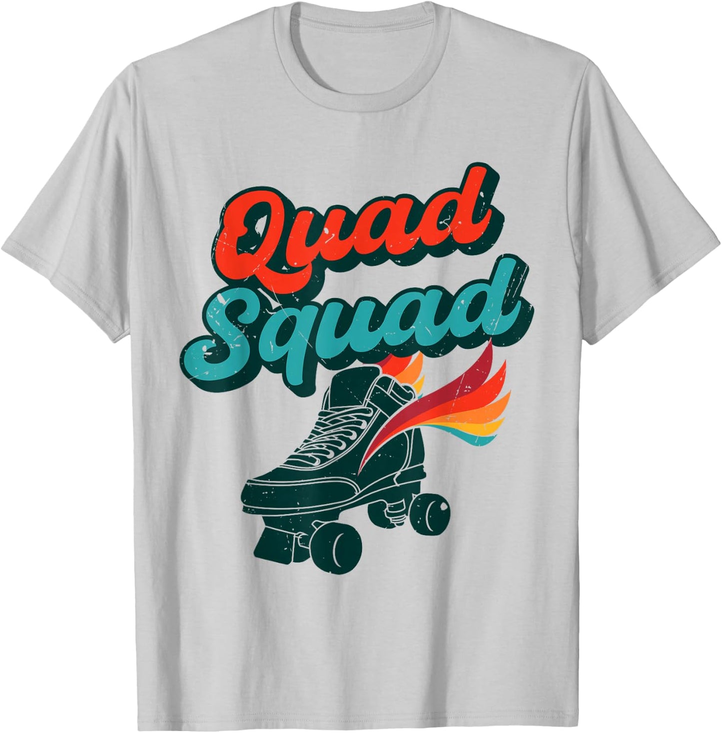 Quad Squad Shirt | Roller Derby Rollerskater Rollerskating T-Shirt - T-Shirt | Ash