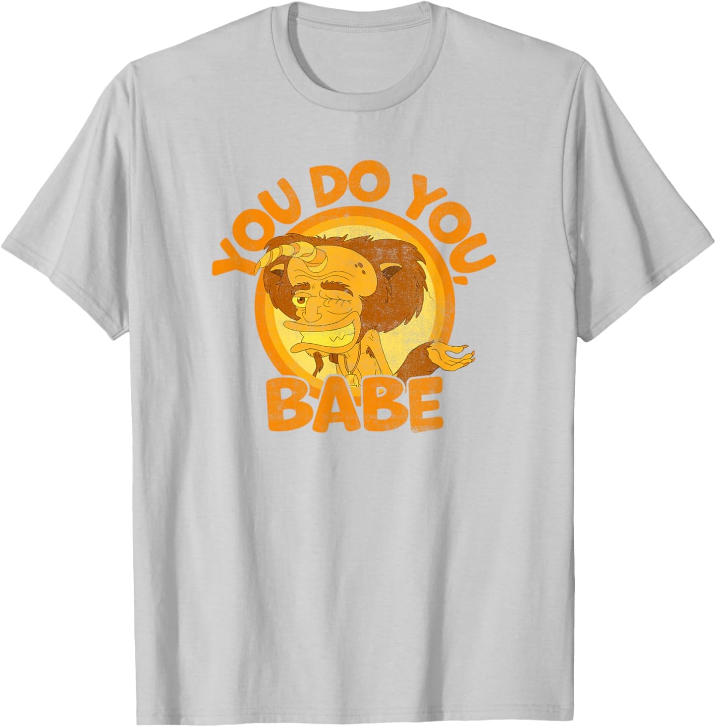 Big Mouth You Do You Babe Hormones Monster Rick Vintage Shot T-Shirt - T-Shirt | Ash