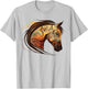 Horse Tribal Abstract Art Native American Geometric Horses T-Shirt - T-Shirt | Ash