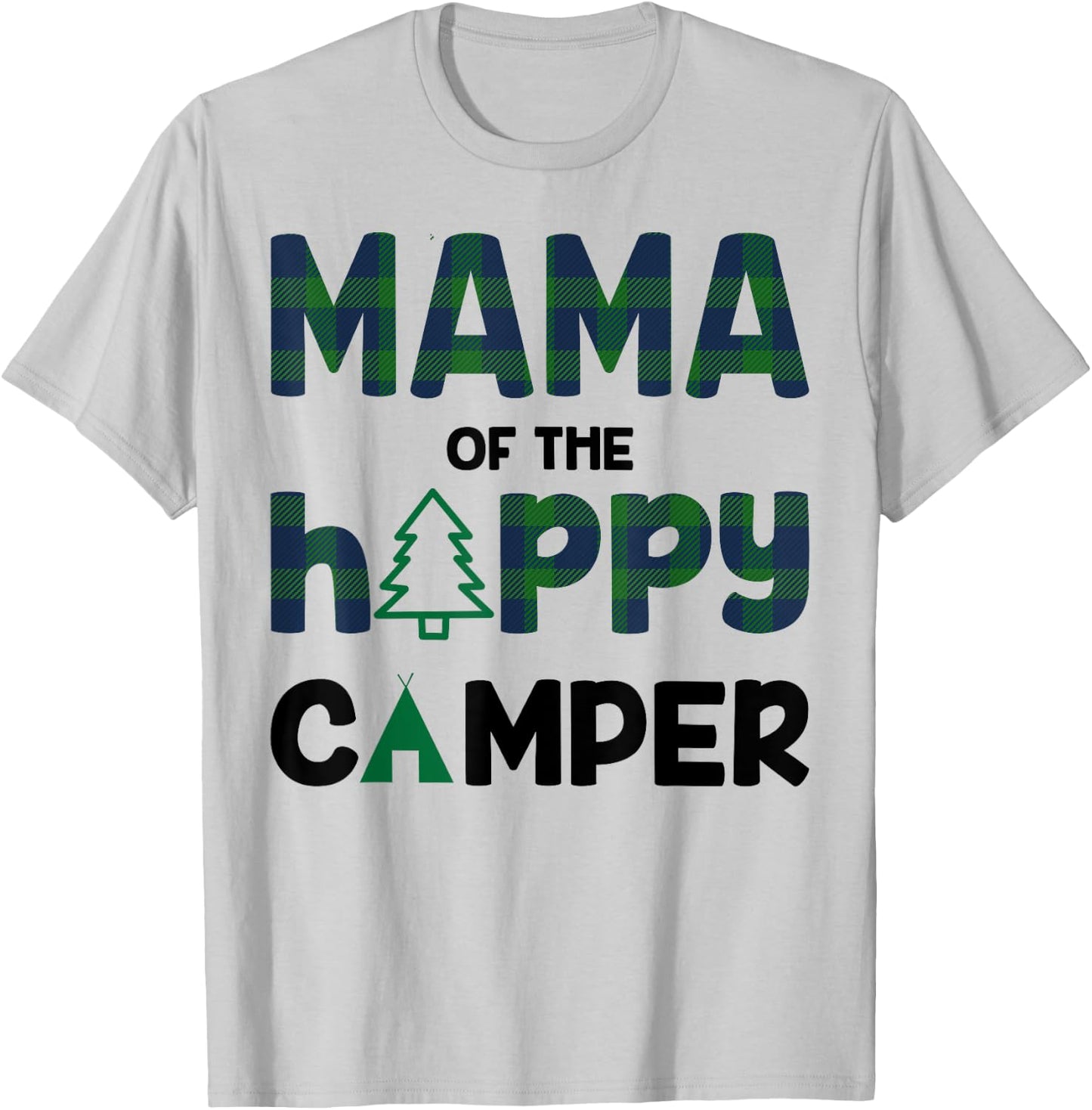 Mama of Happy Camper 1st Birthday Mama T-Shirt - T-Shirt | Ash