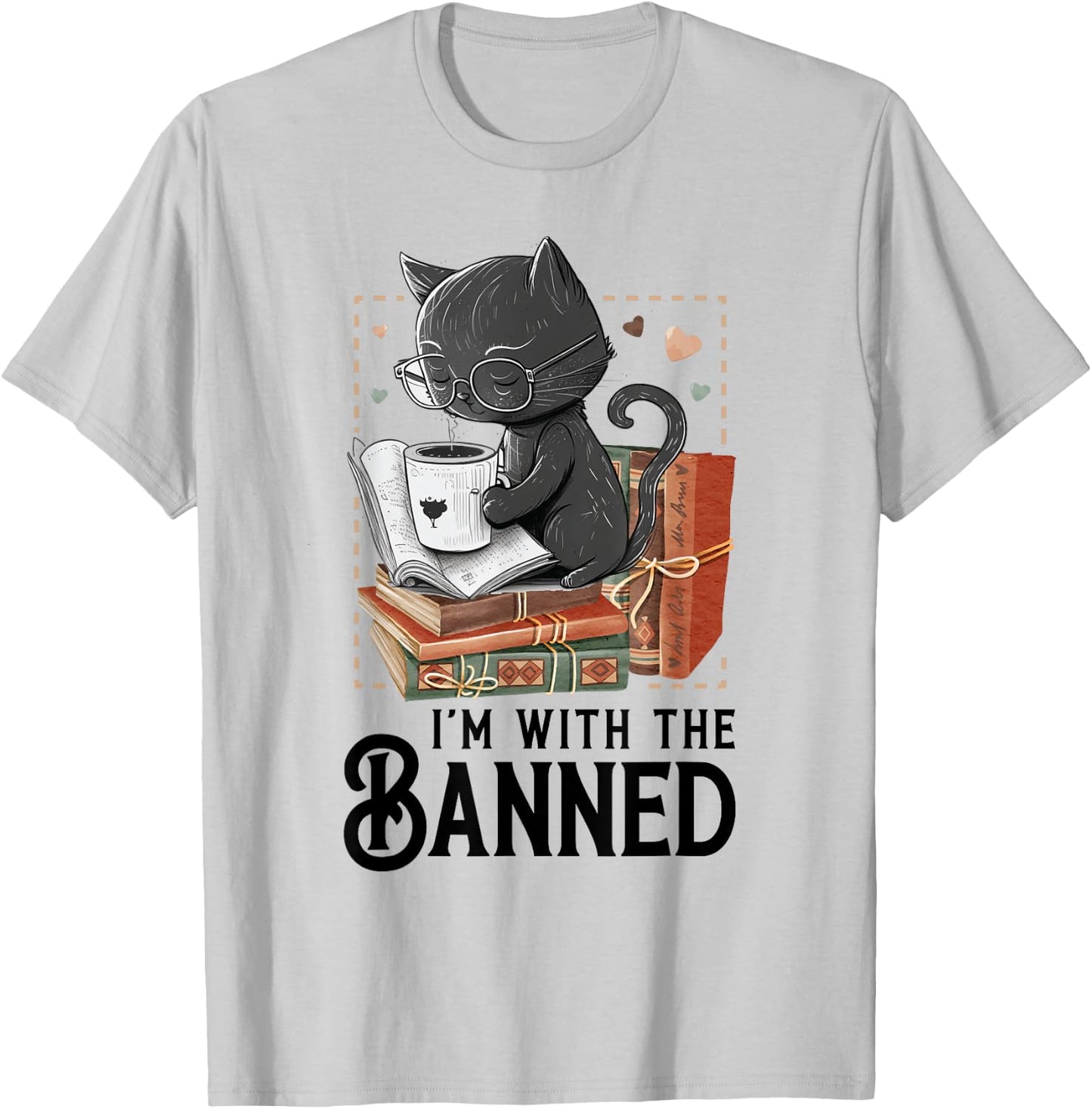 I'm with The Banned Read Banned Books Lover BookWorm T-Shirt - T-Shirt | Ash