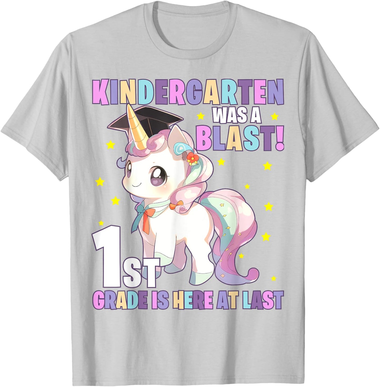 Kindergarten Graduation Unicorn Kindergarten Graduate Girls T-Shirt - T-Shirt | Ash