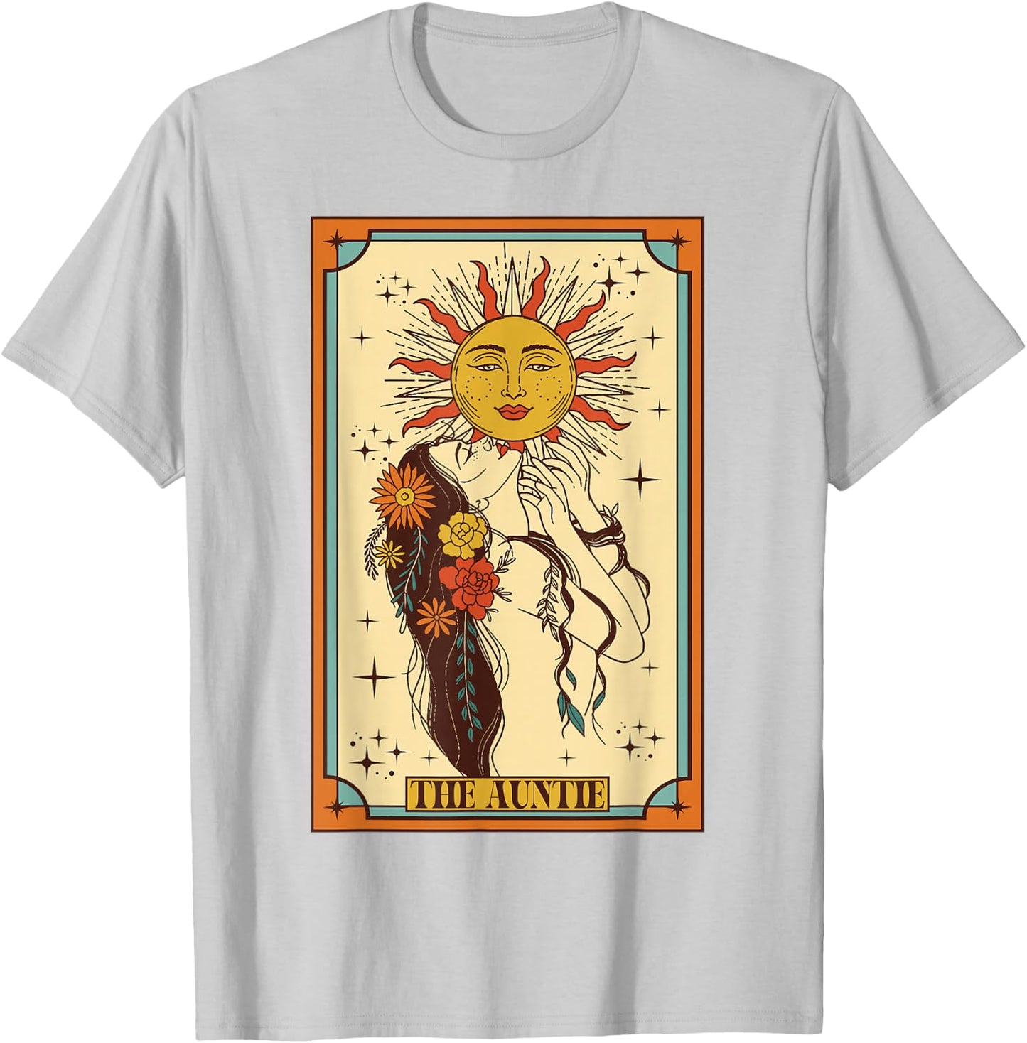 Best Aunt Ever Blessed Auntie Aunt The Auntie Tarot Card T-Shirt - T-Shirt | Ash