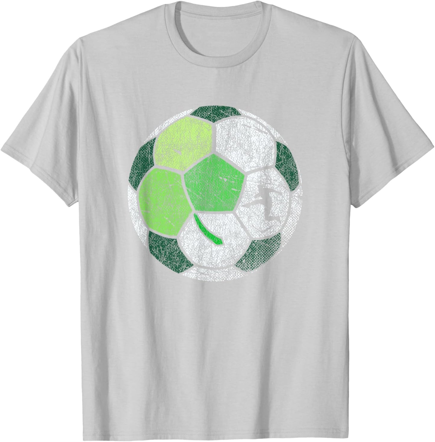 Soccer Shamrock Ball for Boys Men - St. Patrick's Day T-Shirt - T-Shirt | Ash