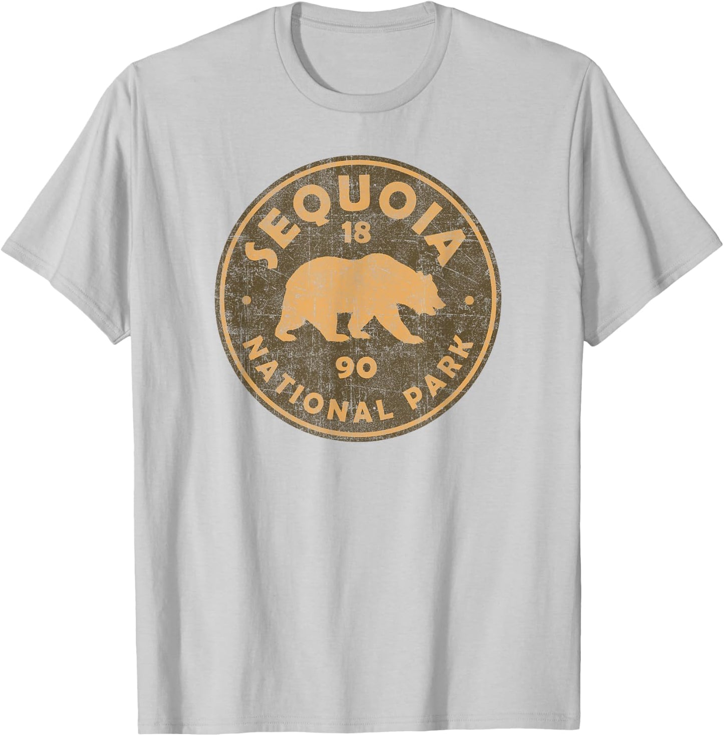 Retro Sequoia National Park Women Men Kids Vintage Hiking T-Shirt - T-Shirt | Ash