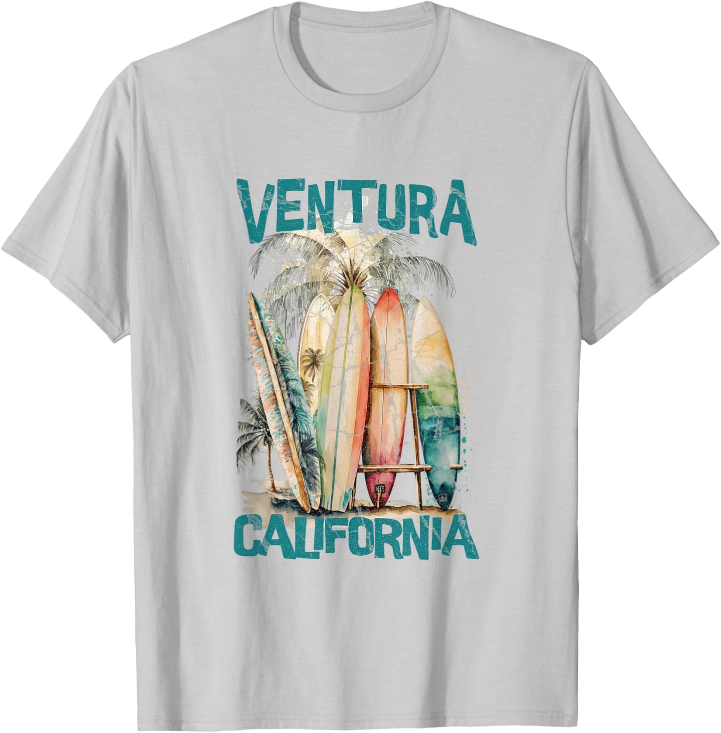 Ventura California T-Shirt - T-Shirt | Ash