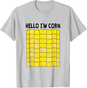 Corn Halloween Costume Funny Foodie Farmer T-Shirt - T-Shirt | Ash