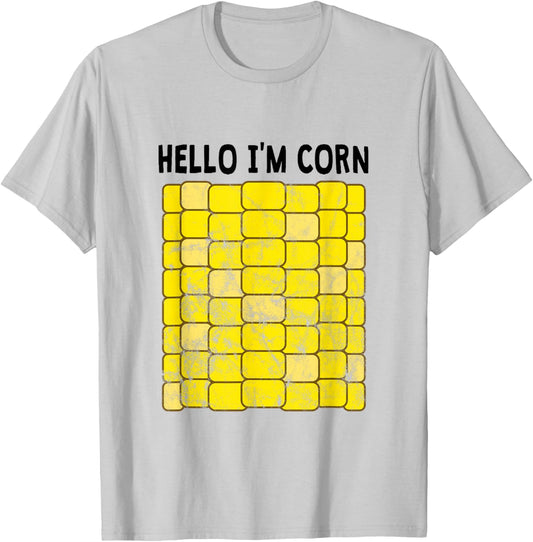 Corn Halloween Costume Funny Foodie Farmer T-Shirt - T-Shirt | Ash
