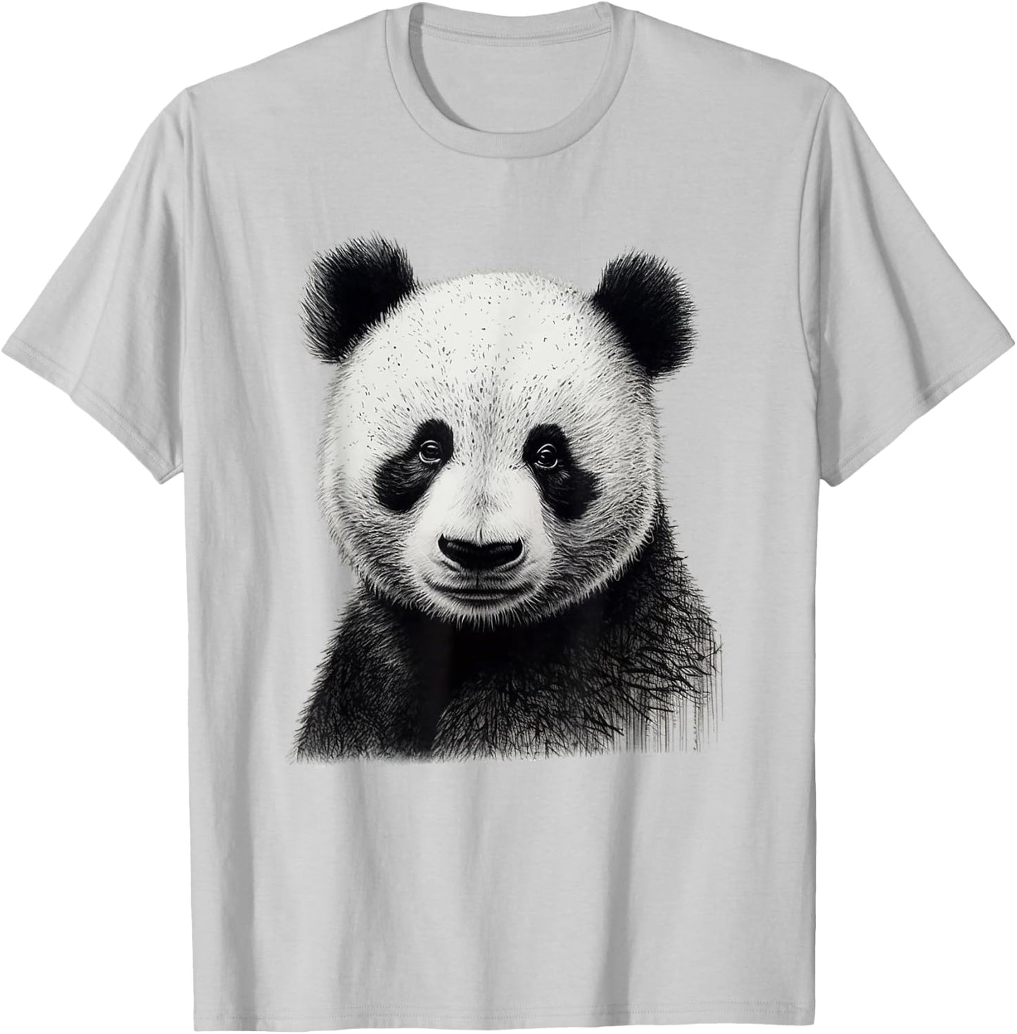 Panda Animal Lovers Animal Print T-Shirt - T-Shirt | Ash