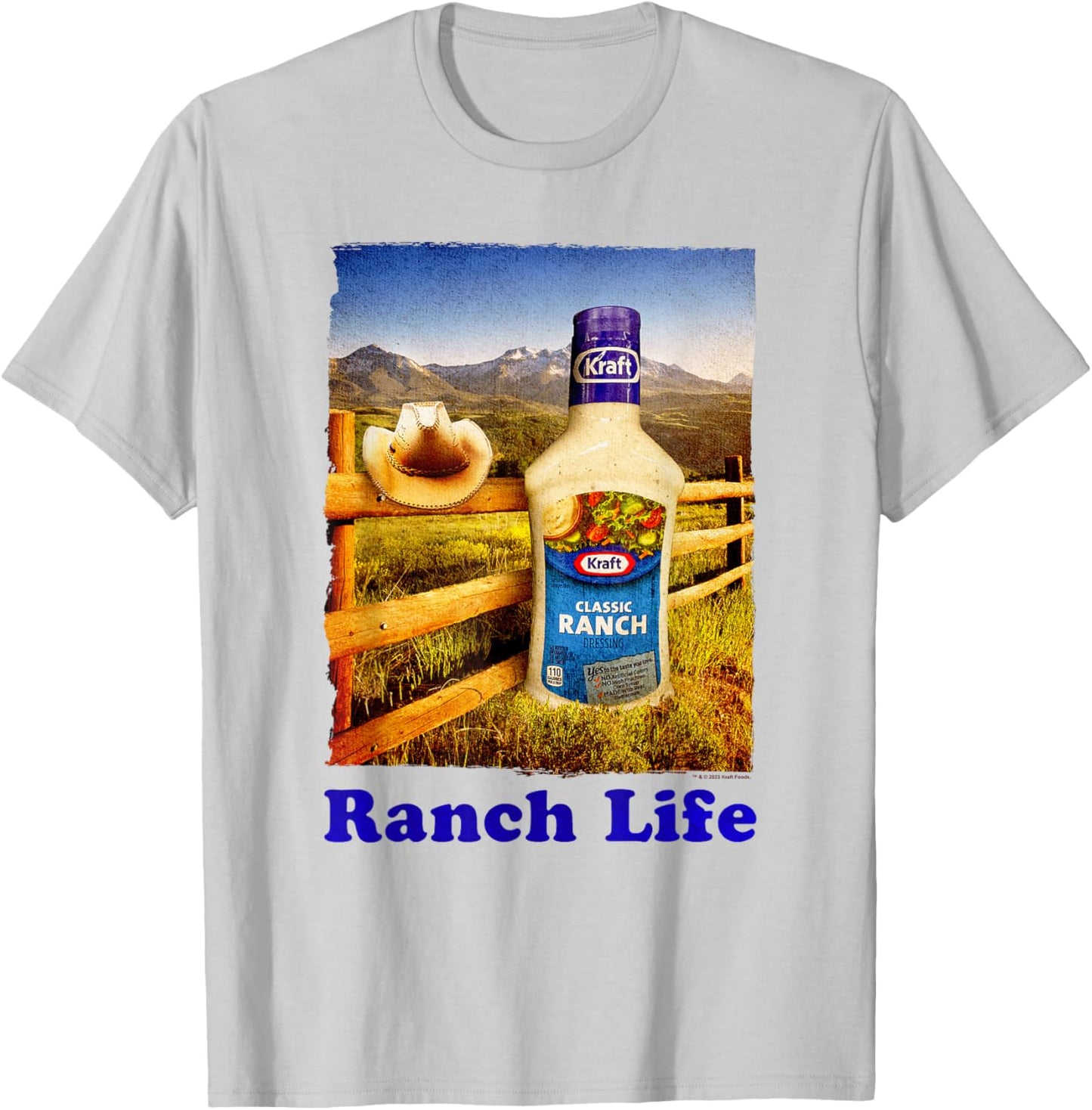 Heinz Kraft Ranch Life Classic Dressing Cowboy Portrait T-Shirt - T-Shirt | Ash