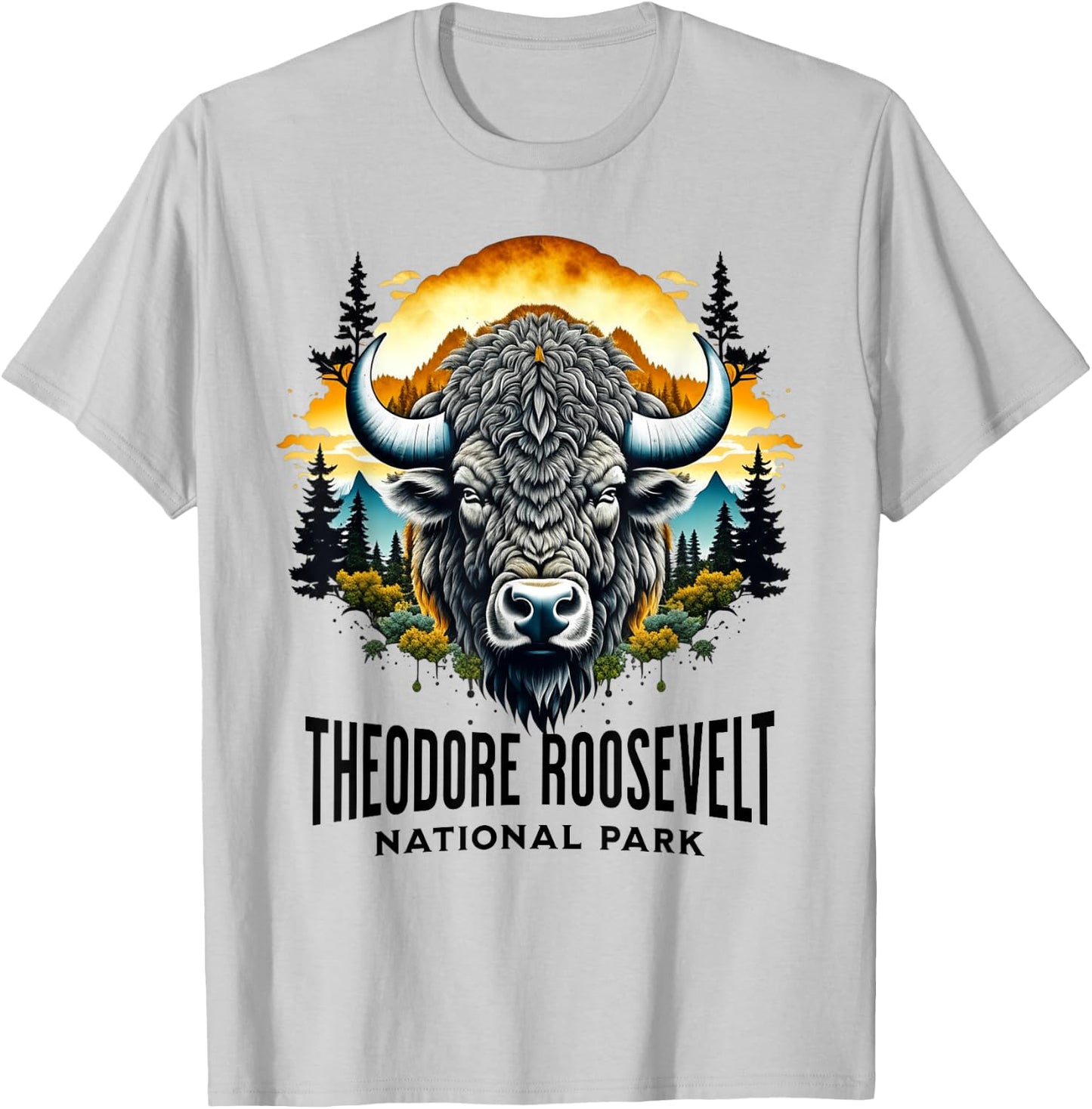 Theodore Roosevelt National Park T-Shirt - T-Shirt | Ash