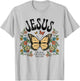 Jesus The Way The Truth The Life Butterfly Flower T-Shirt - T-Shirt | Ash