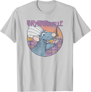 Disney Pixar Ratatouille Bon Appetit Circle Sign Small T-Shirt - T-Shirt | Ash