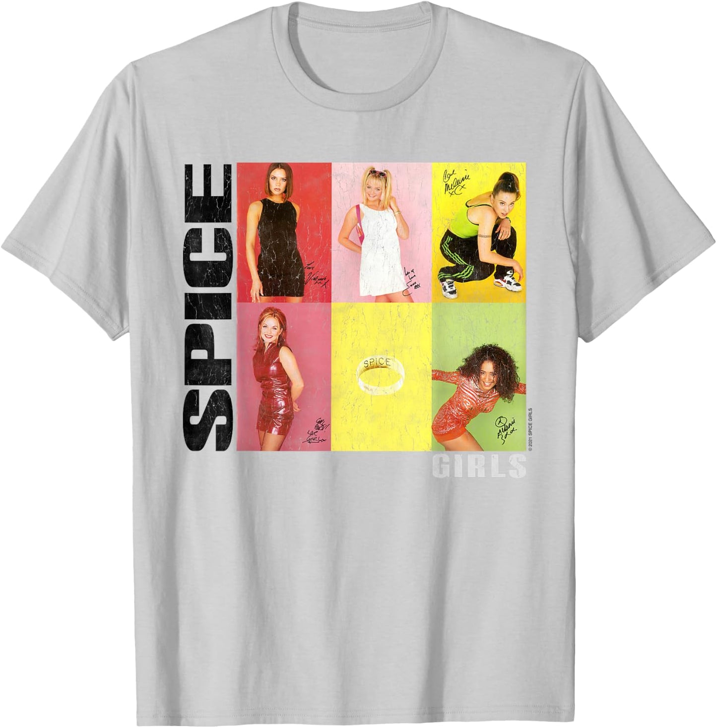 Official Spice Girls Signitures T-Shirt - T-Shirt | Ash