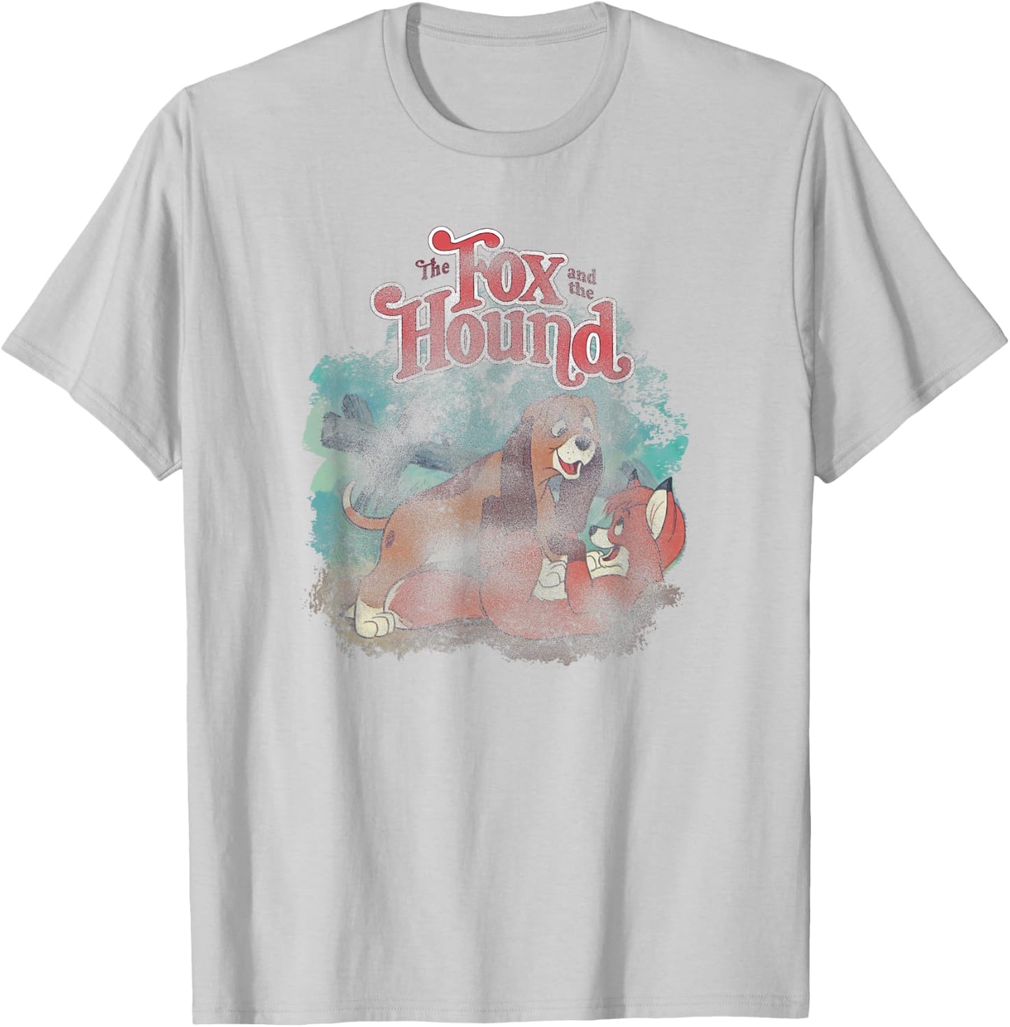 Disney The Fox and the Hound Vintage Classic Best Friends T-Shirt - T-Shirt | Ash