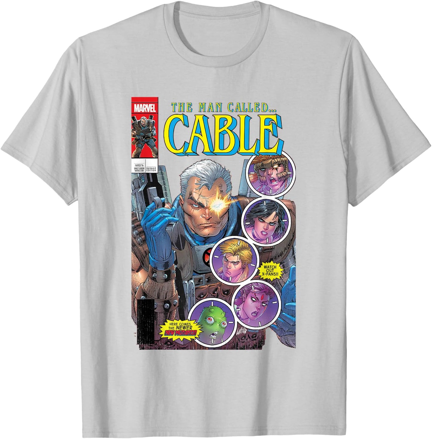 Marvel X-Men The Man Called Cable & Team Comic Cover T-Shirt - T-Shirt | Ash