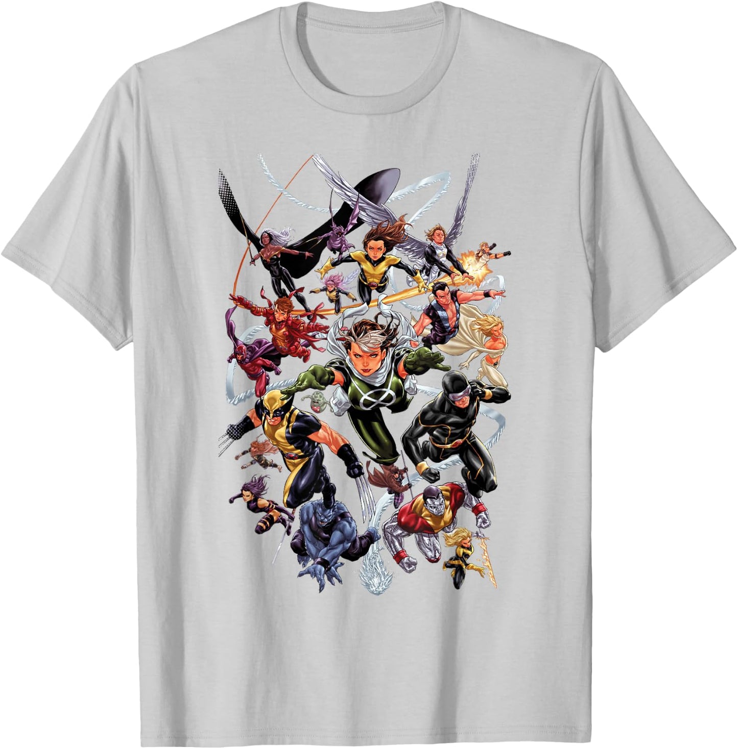 Marvel Comics Retro Classic X-Men Super Hero Flight Poster T-Shirt - T-Shirt | Ash