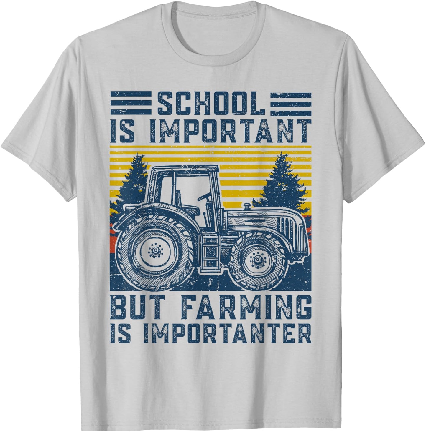 But Farming is Importanter Farmer Tractor Funny Farm Boys T-Shirt - T-Shirt | Ash