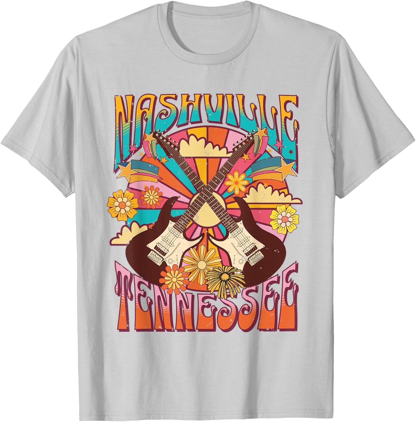 Nashville Country Music City Girls Trip Retro Nash Bash Bach T-Shirt - T-Shirt | Ash