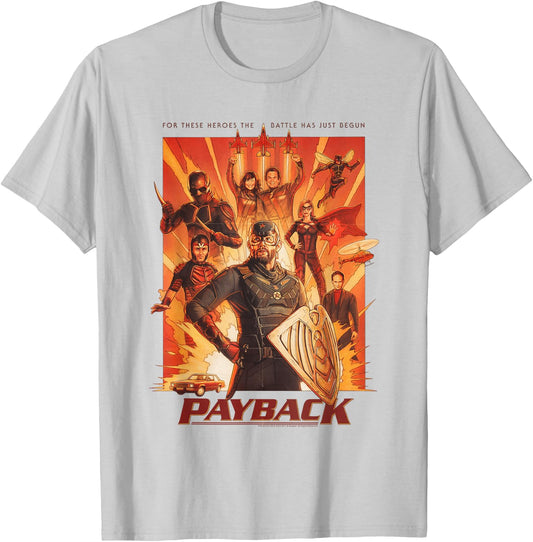 The Boys Soldier Boy Supe Payback Retro Collage T-Shirt - T-Shirt | Ash