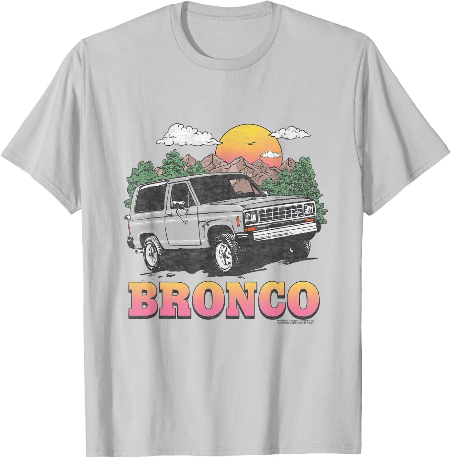 Ford Bronco in the Mountains T-Shirt - T-Shirt | Ash