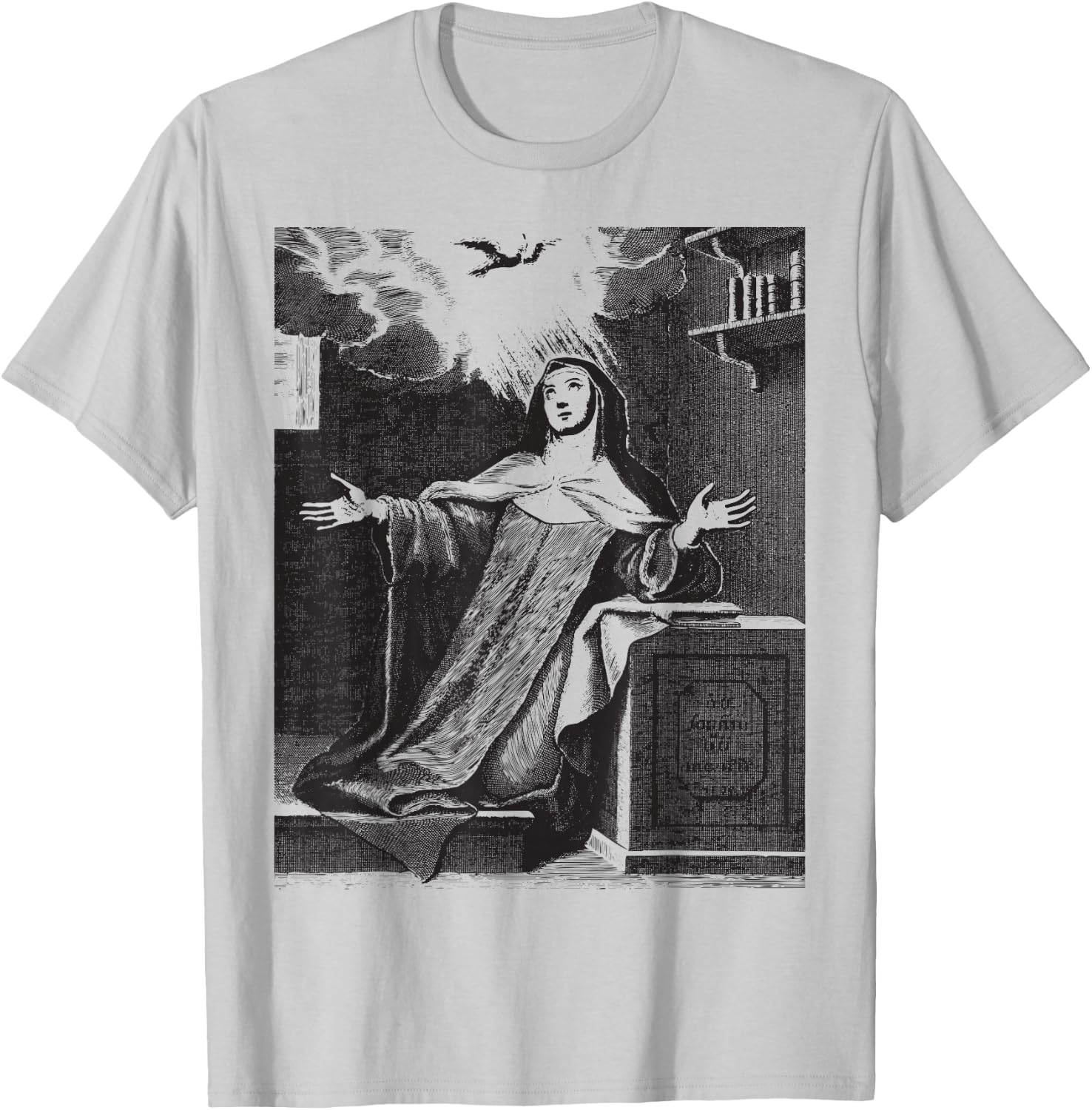 St Teresa of Avila Interior Castle Catholic Patron Saint T-Shirt - T-Shirt | Ash