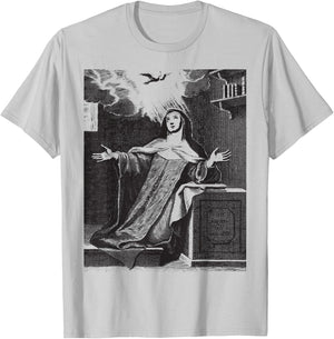 St Teresa of Avila Interior Castle Catholic Patron Saint T-Shirt - T-Shirt | Ash