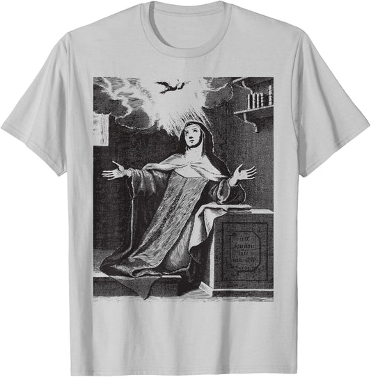 St Teresa of Avila Interior Castle Catholic Patron Saint T-Shirt - T-Shirt | Ash
