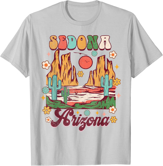 Sedona Arizona Exploring Nature Lover Bachelorette Groovy T-Shirt - T-Shirt | Ash
