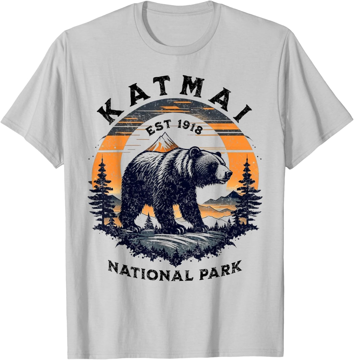 Katmai National Park T-Shirt - T-Shirt | Ash
