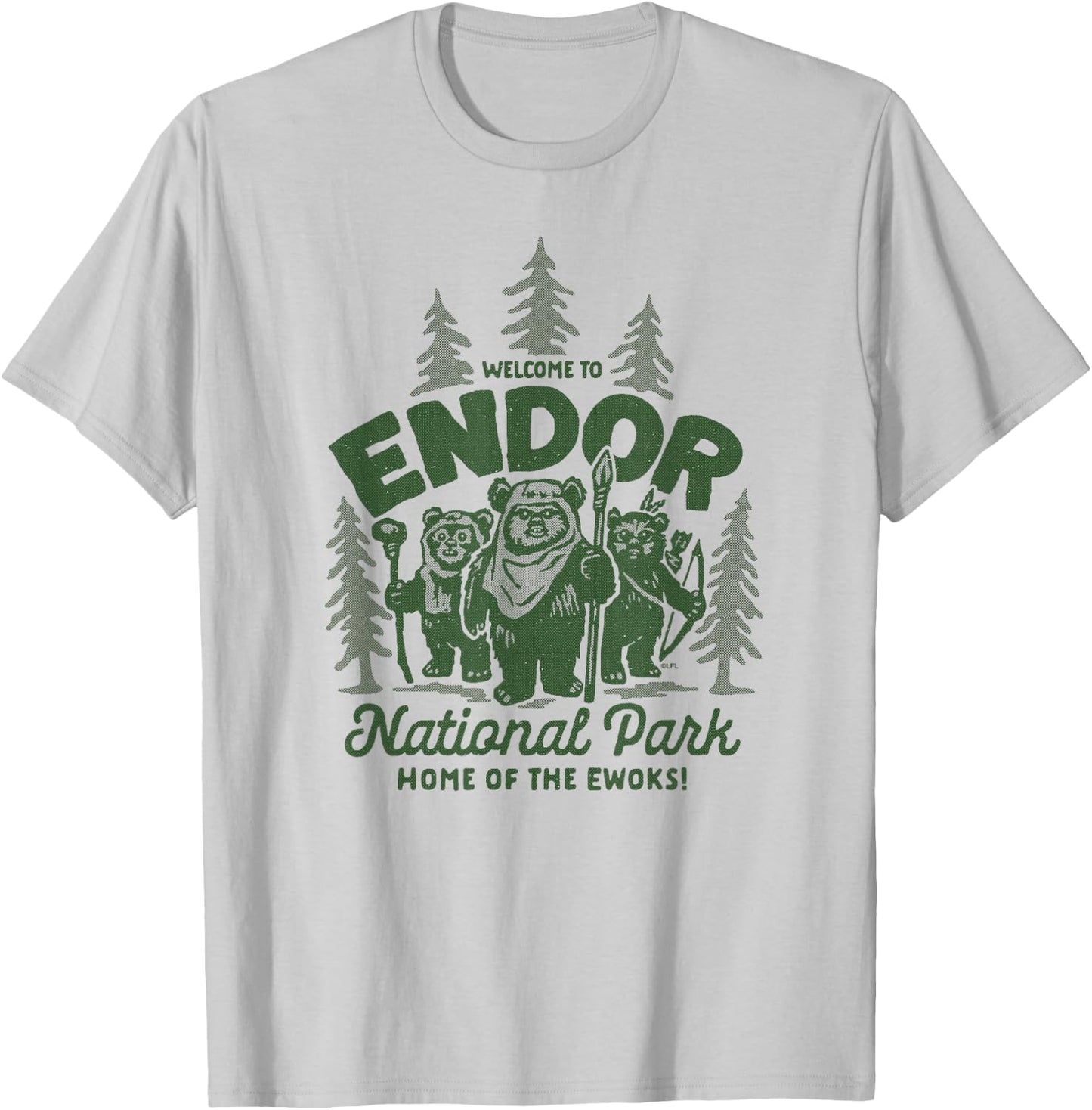 Star Wars Travel Vacation Endor National Park Ewoks T-Shirt - T-Shirt | Ash