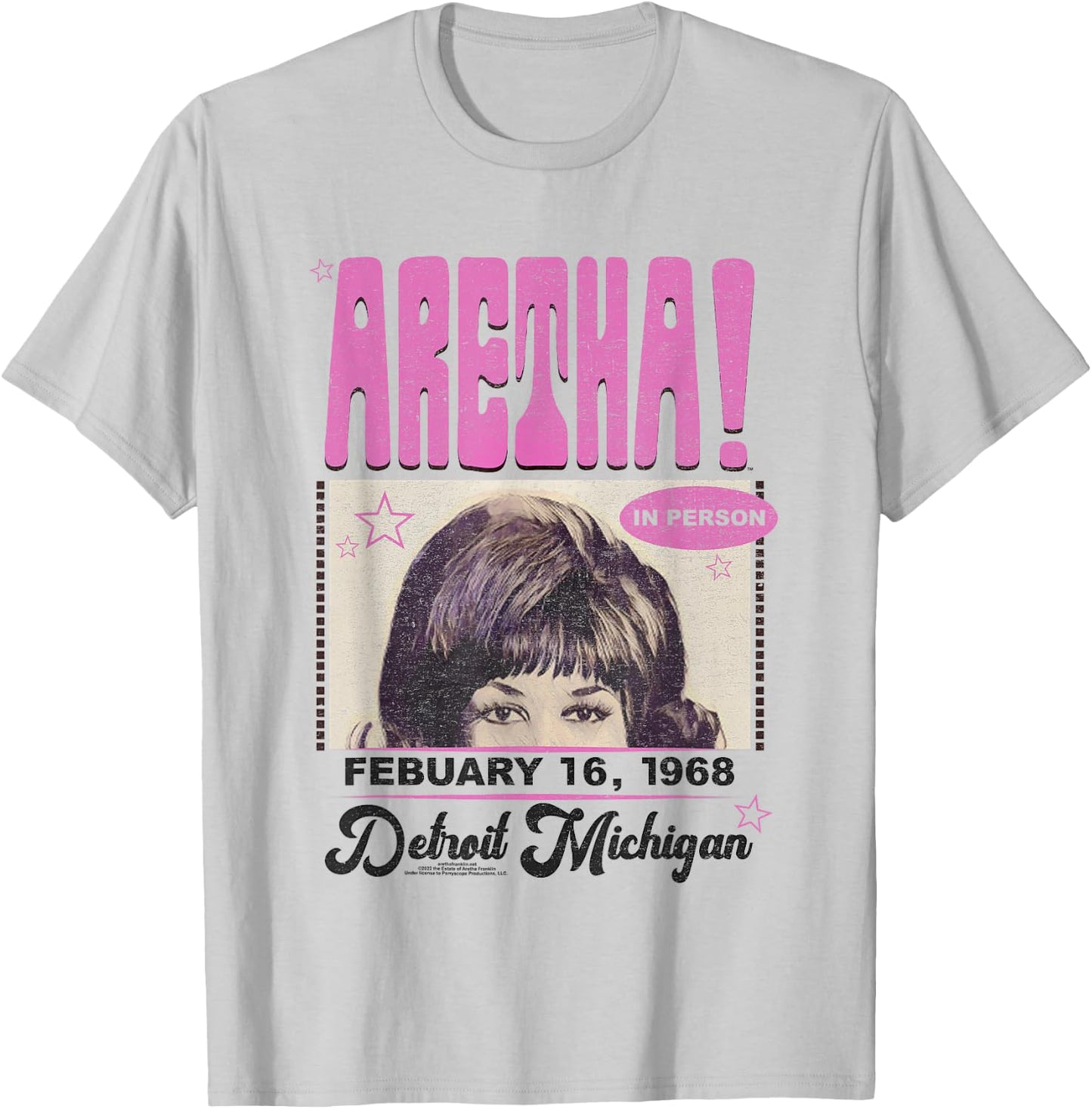Aretha Franklin DETROIT T-Shirt - T-Shirt | Ash