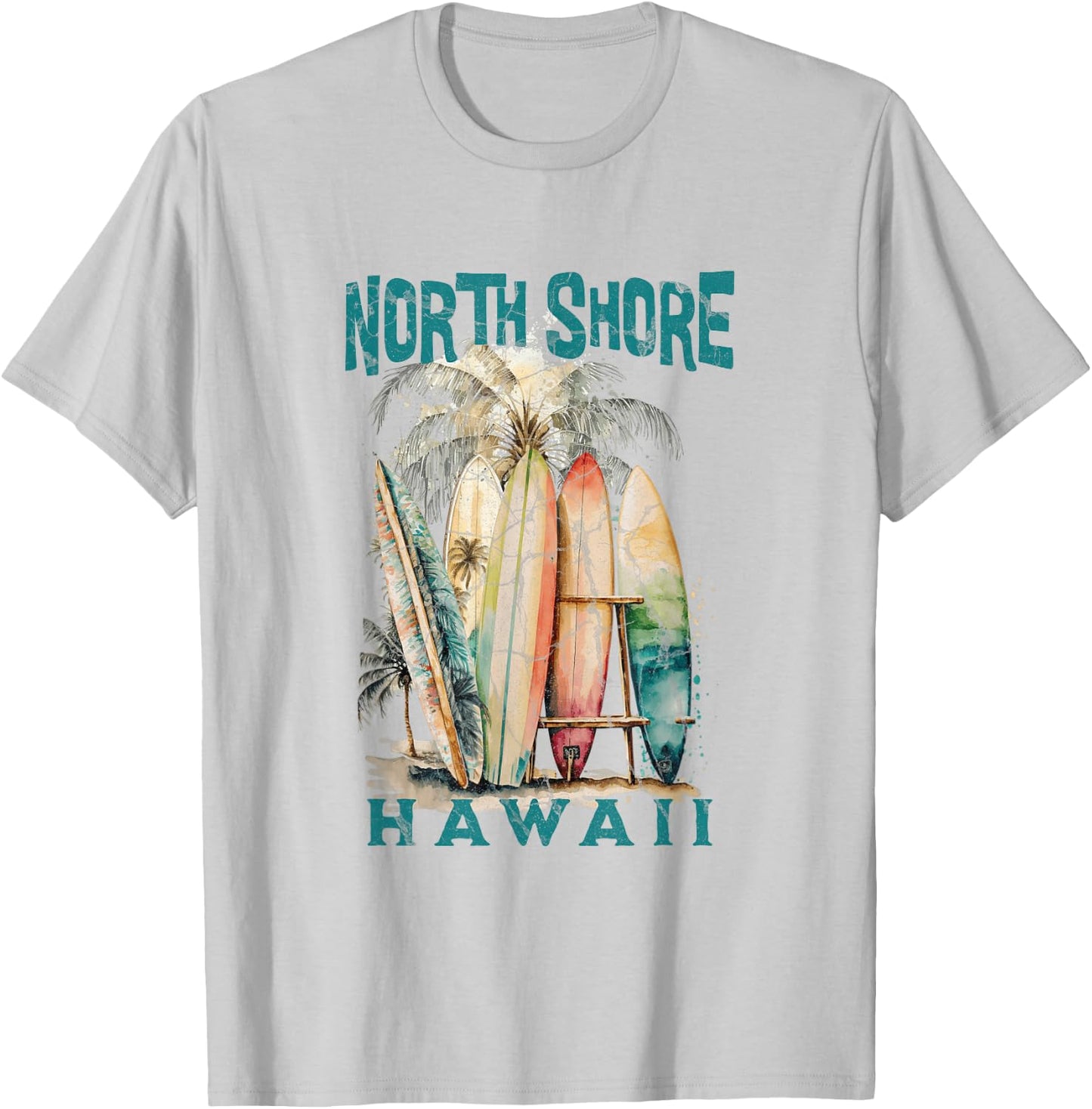 North Shore Hawaii T-Shirt - T-Shirt | Ash