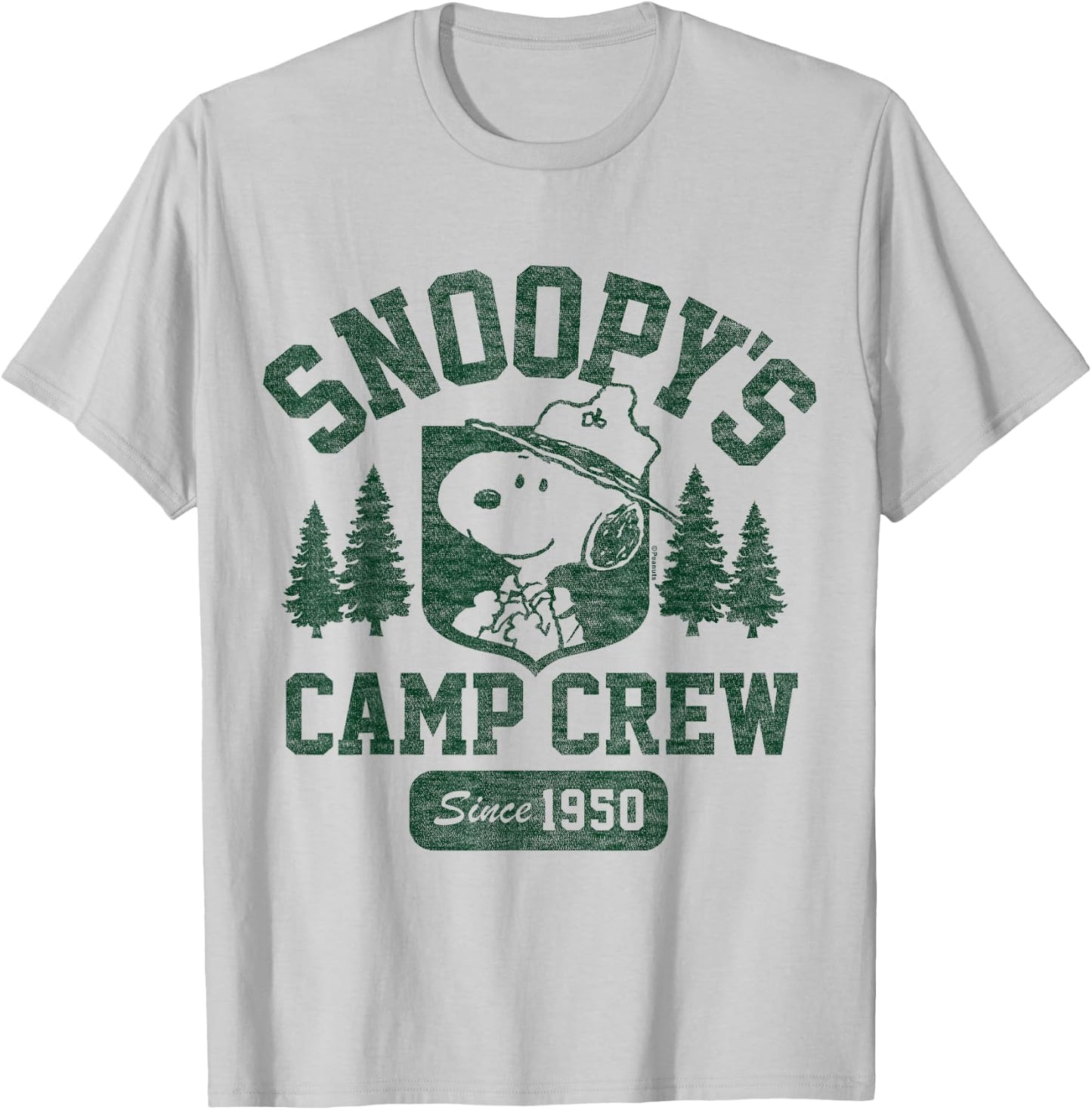 Peanuts - Snoopy's Camp Crew T-Shirt - T-Shirt | Ash