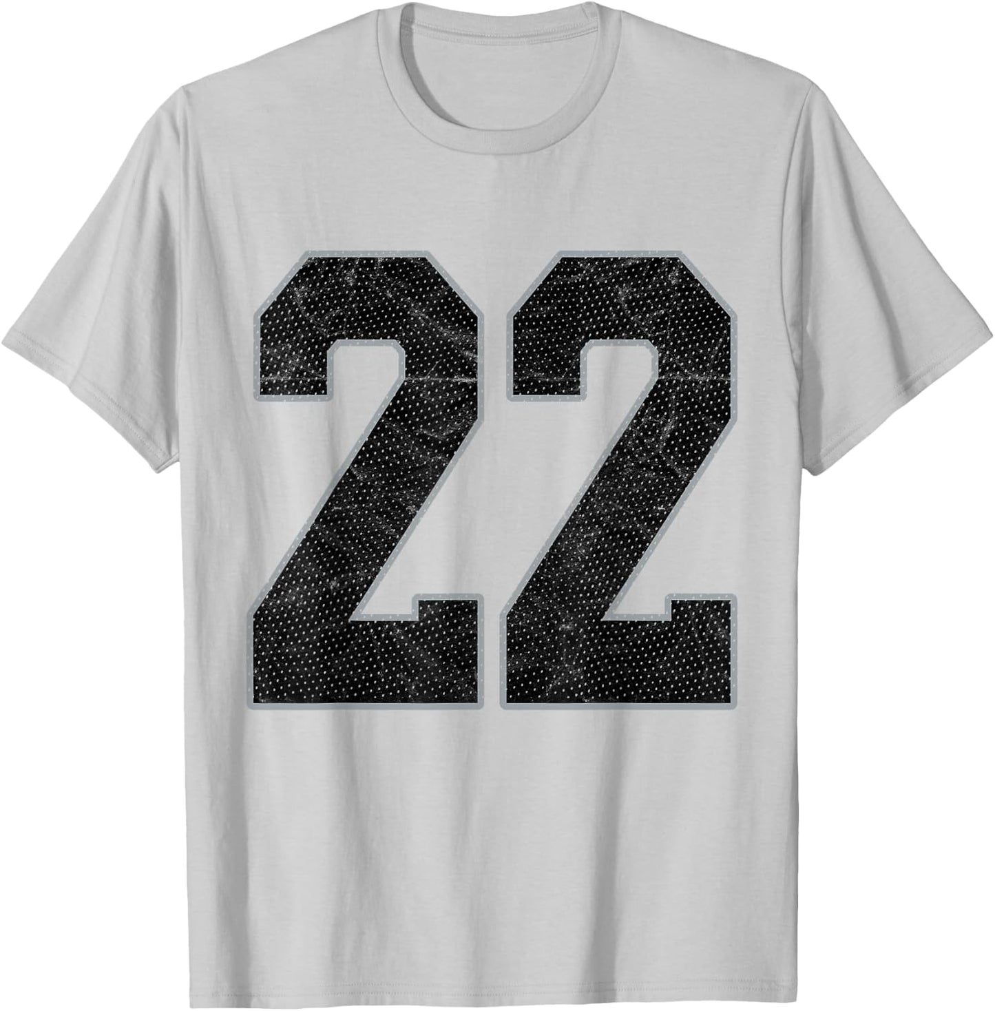 Number 22 Numbered Uniform Sports Team Jersey 22nd Birthday T-Shirt - T-Shirt | Ash