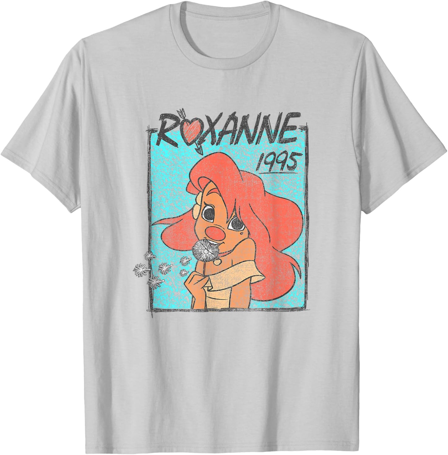 Disney A Goofy Movie 1995 Roxanne Dandelions Retro Portrait T-Shirt - T-Shirt | Ash