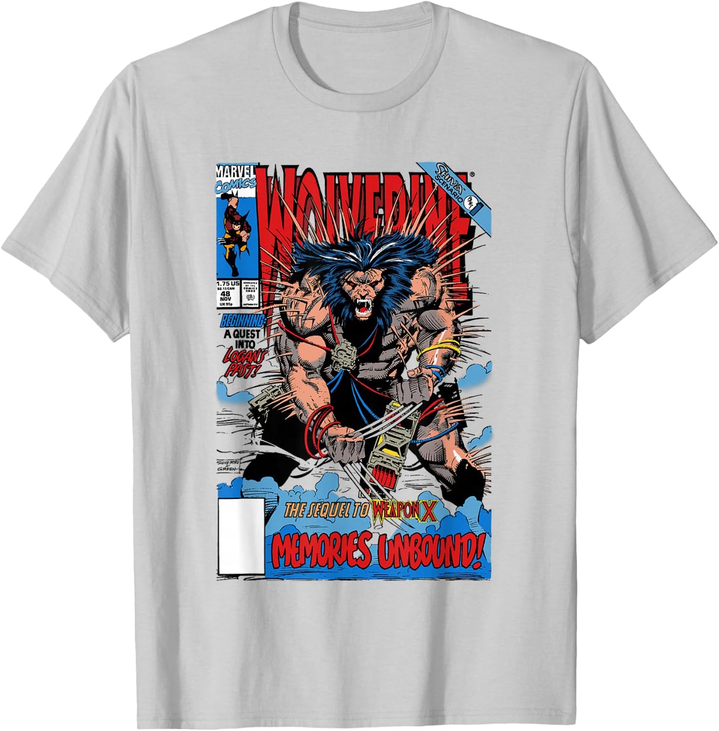 Marvel X-Men The Sequel To Weapon X Memories Unbound! Cover T-Shirt - T-Shirt | Ash