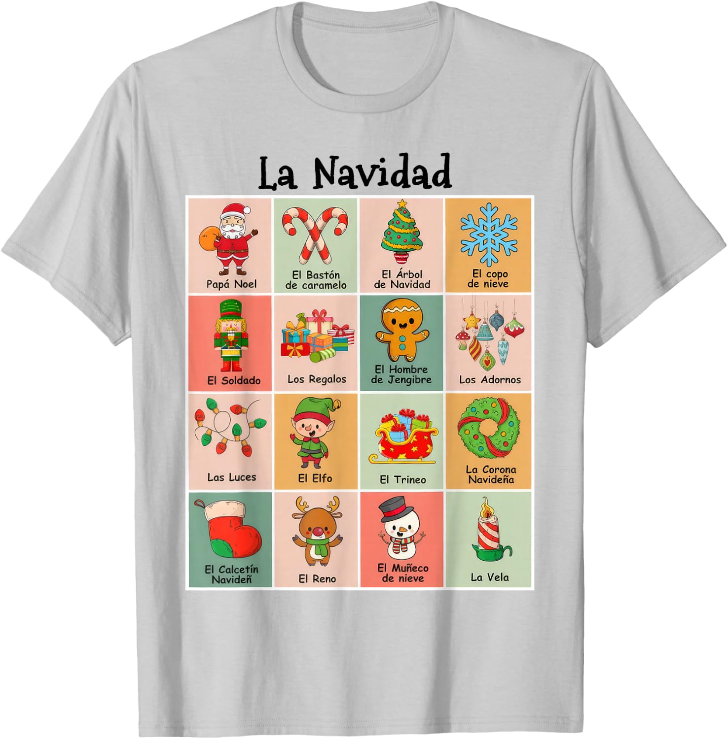 La Navidad Maestra Christmas Spanish Teacher T-Shirt - T-Shirt | Ash