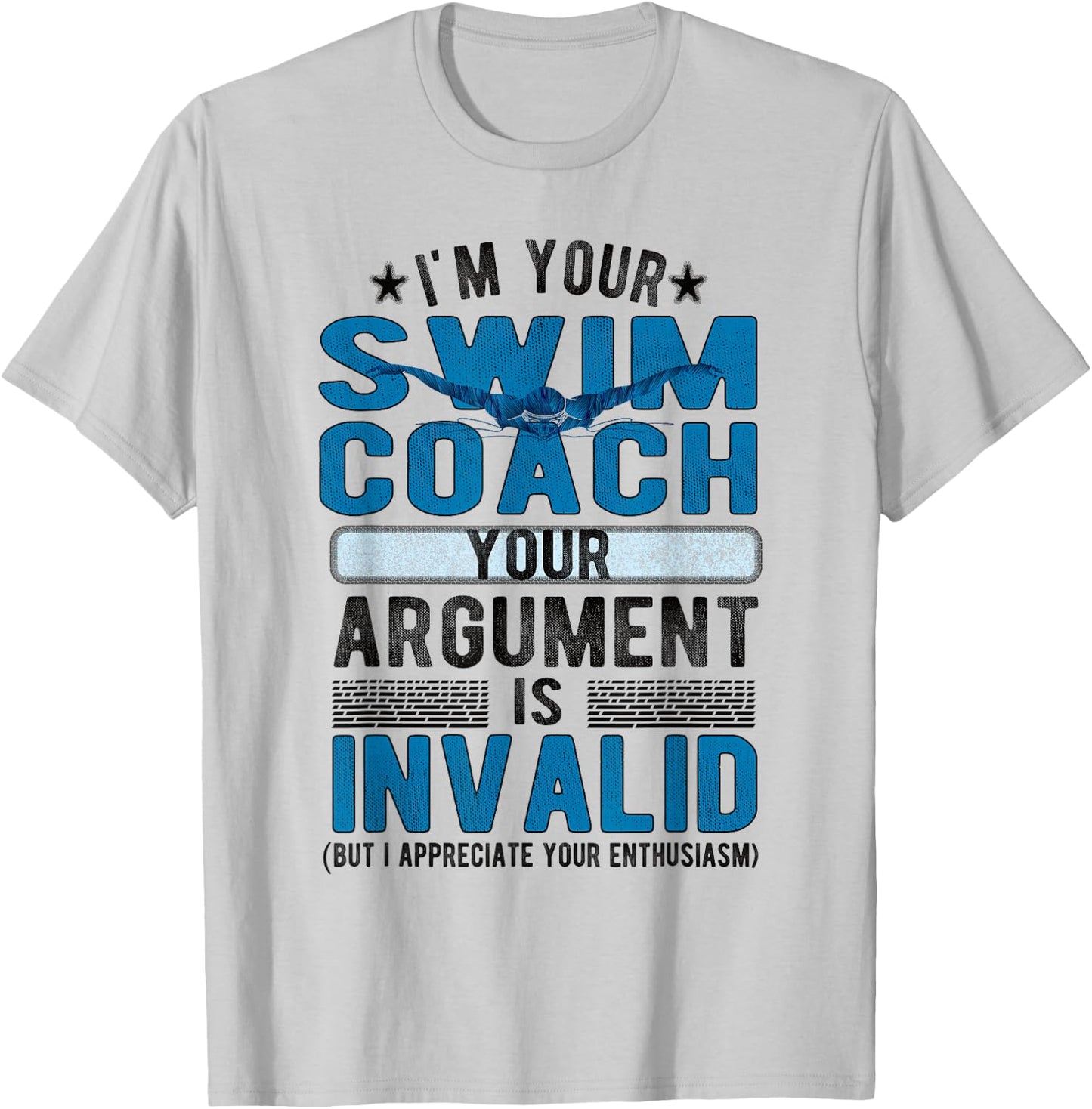 Funny Swim Coach Swimming Coach T-Shirt - T-Shirt | Ash