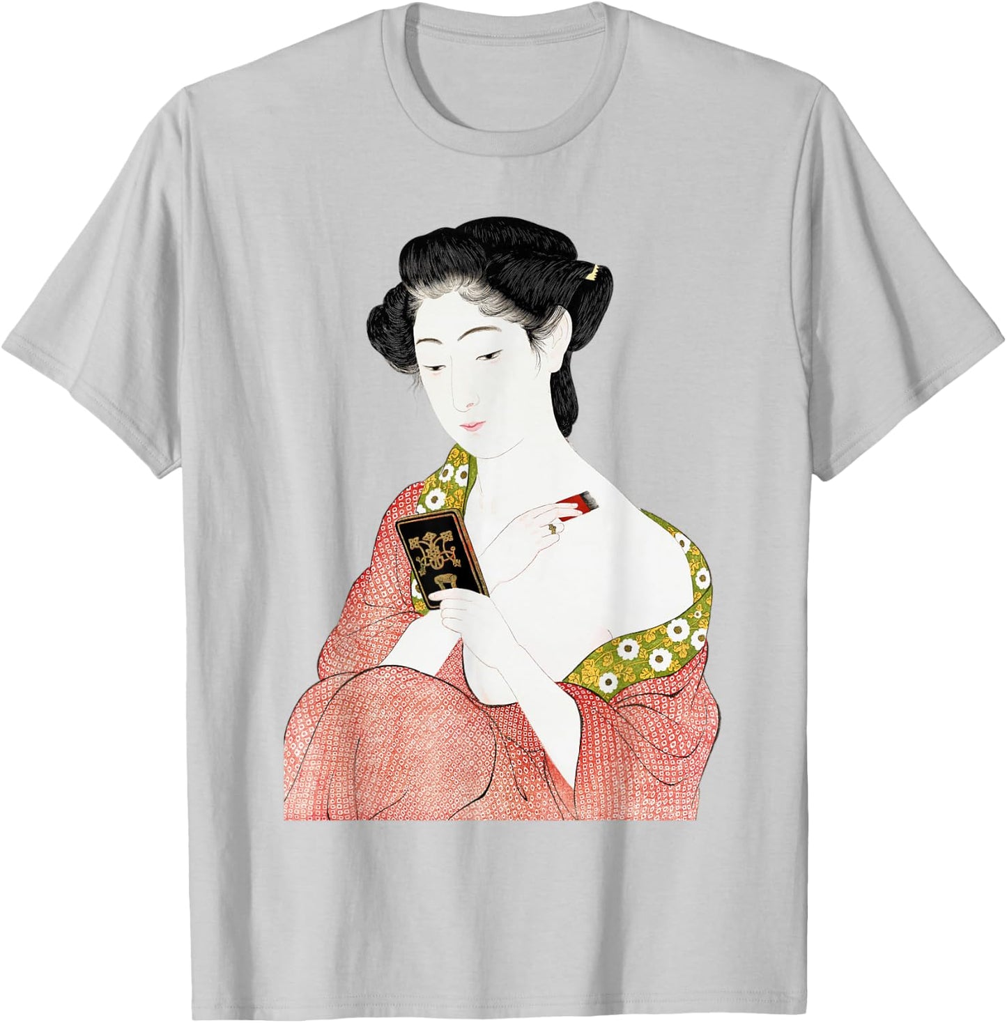 Japanese Woman Geisha Shin-hanga Ukiyo-e Japanese painting T-Shirt - T-Shirt | Ash